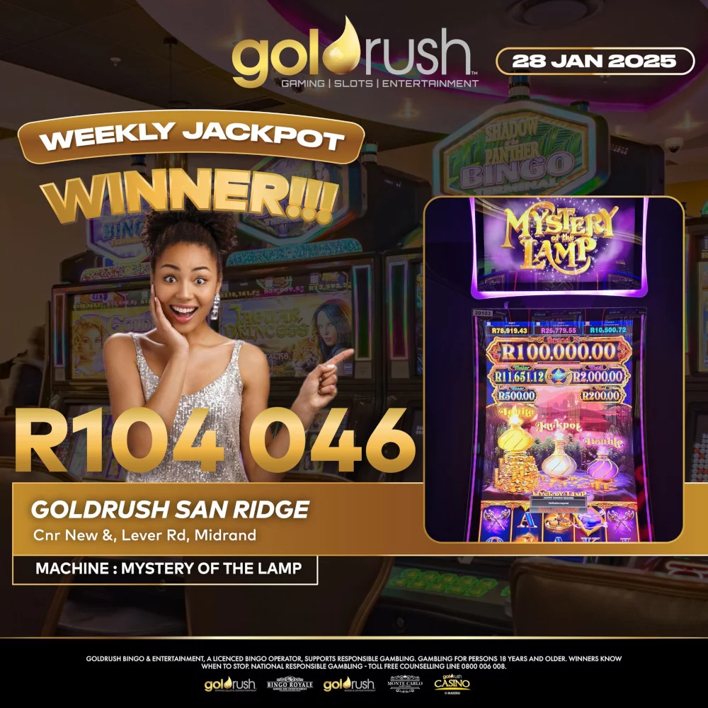 Goldrush Jackpot Alert – R104K Won on Mystery of the Lamp!